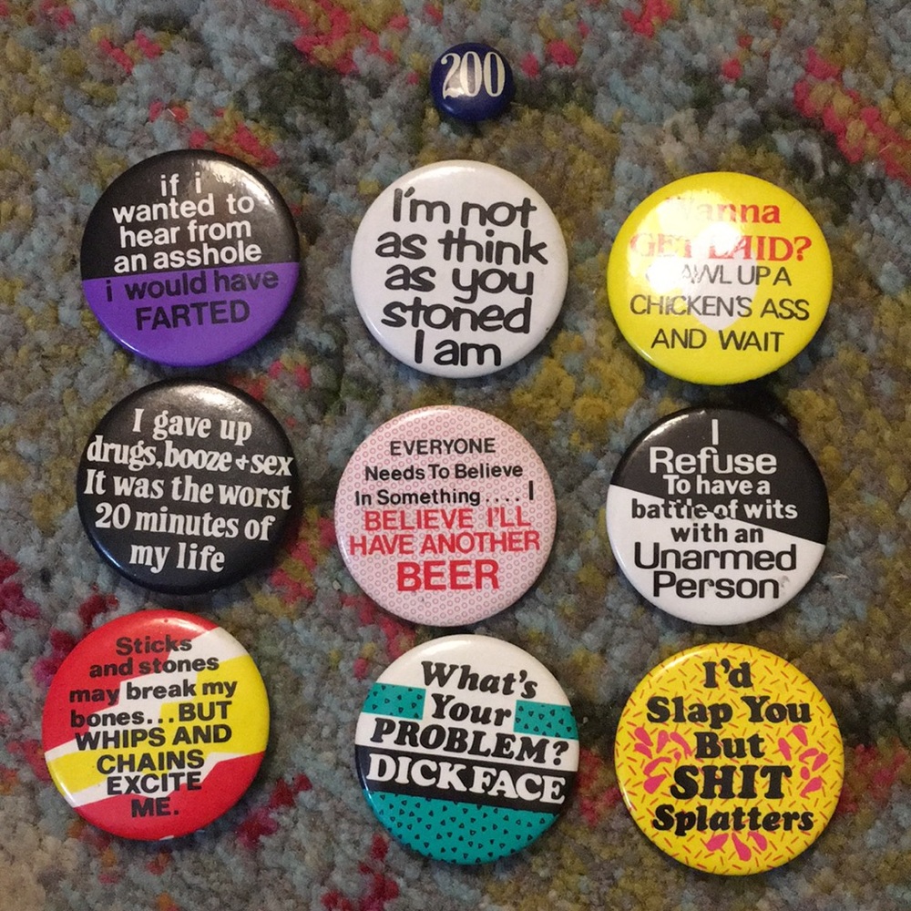 Novelty button pins